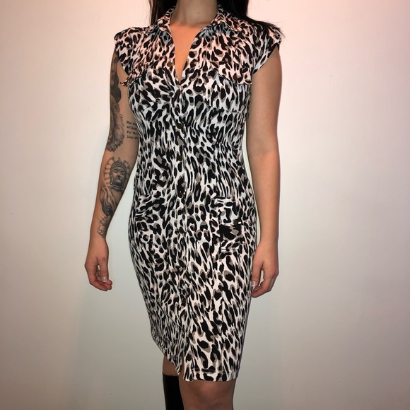 Joseph Ribkoff dress leopard print size 6 - Picture 1 of 7